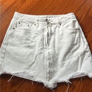 Dance and Marvel white denim skirt